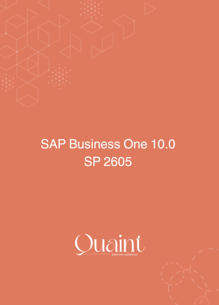 SAP Business One 10.0 SP 2605