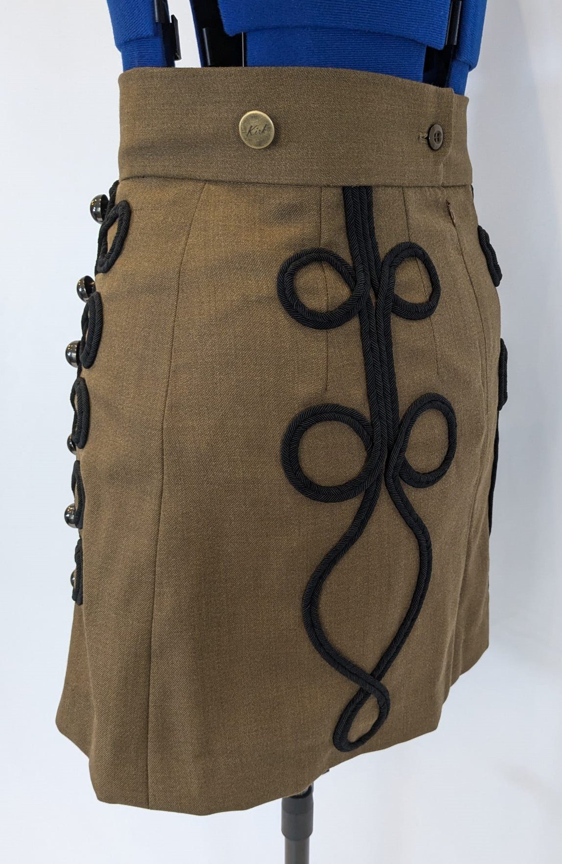 Cacador - formal A-line skirt - Kirk Fashion - 1814 Collection - Military Fashion - Sustainable Fashion