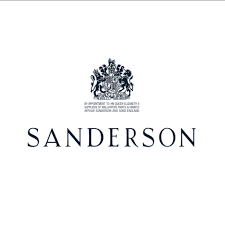 Sanderson logo with a crest and text