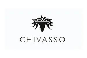 Chivasso logo featuring a stylized black insect with wings on a white background, with the word 'CHIVASSO' beneath.