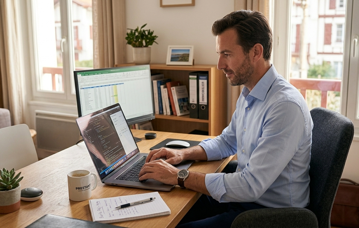 Agent immobilier en télétravail : la liberté d'organisation du statut d'agent commercial chez Prestant