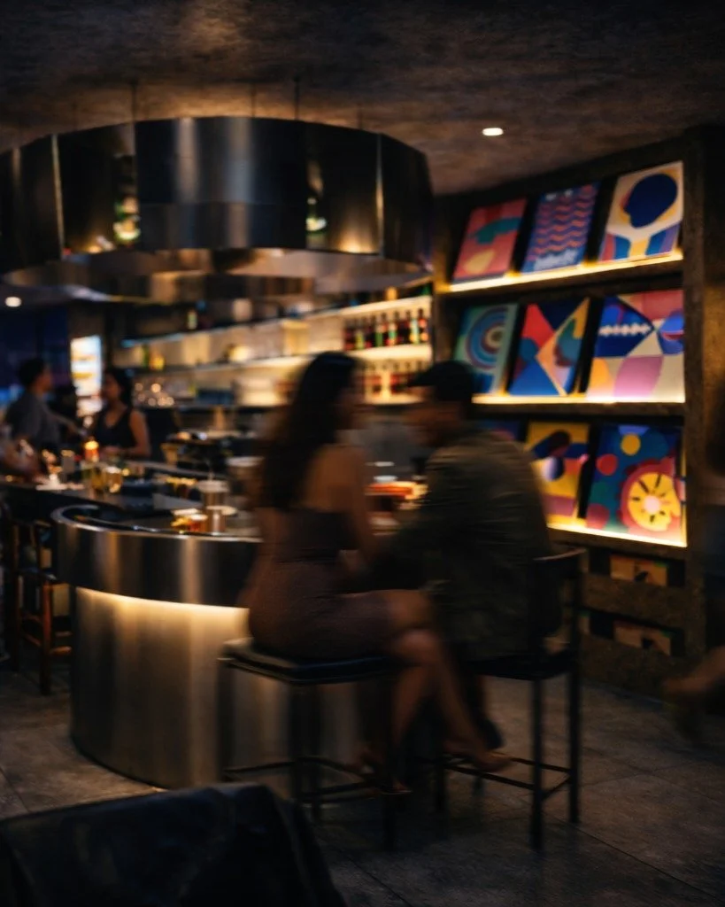 Moody night-time drinks with a side of gelato 🍸🍦

Warm dim lighting, reflective stainless steel and an intimate, late-night energy shape this hospitality space built for after-dark rituals. A place where drinks, dessert and atmosphere collide.

Des