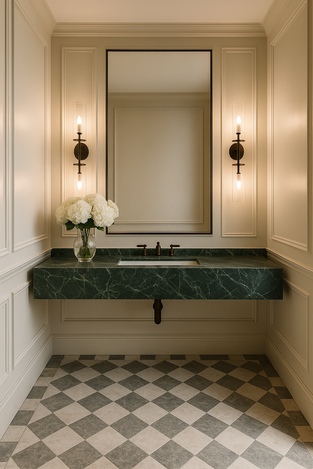Elegant Powder Room with Marble Vanity.png