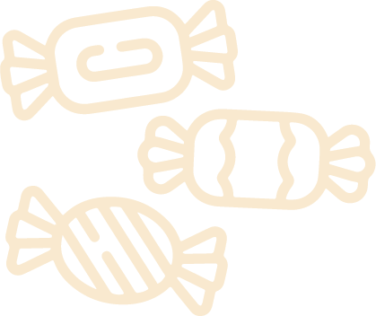 Three pieces of premium candy icon