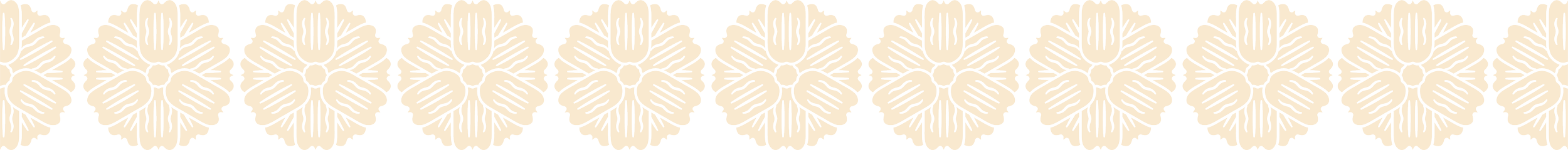 Pattern of stylized pecan motifs in beige