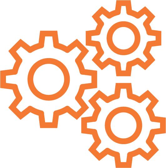 Built for Real Businesses - Interconnected gear icons