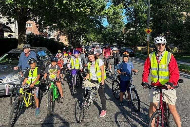 Bike Buses to New Jersey School