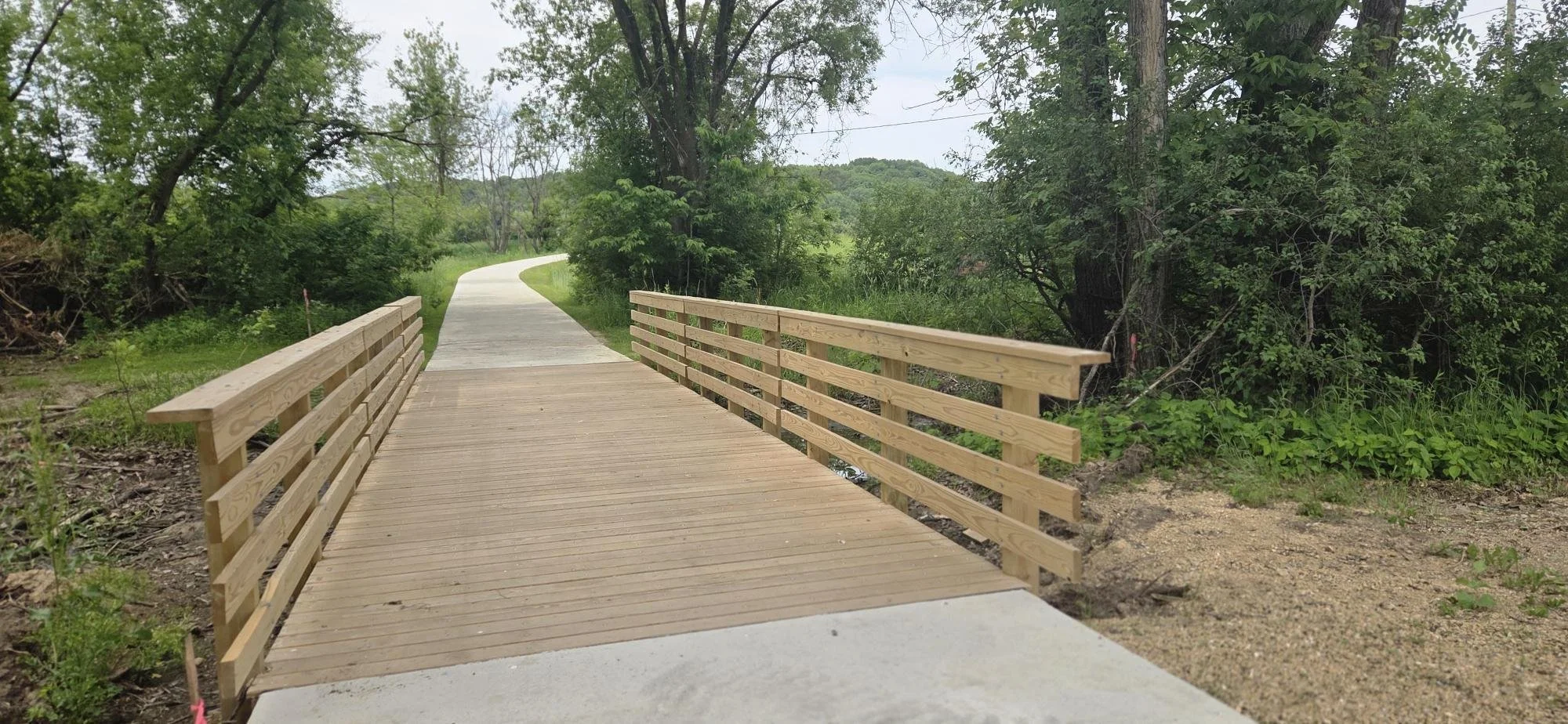 Completed West John Deere Trail Connection to Little Maquoketa River Mounds Parking Lot