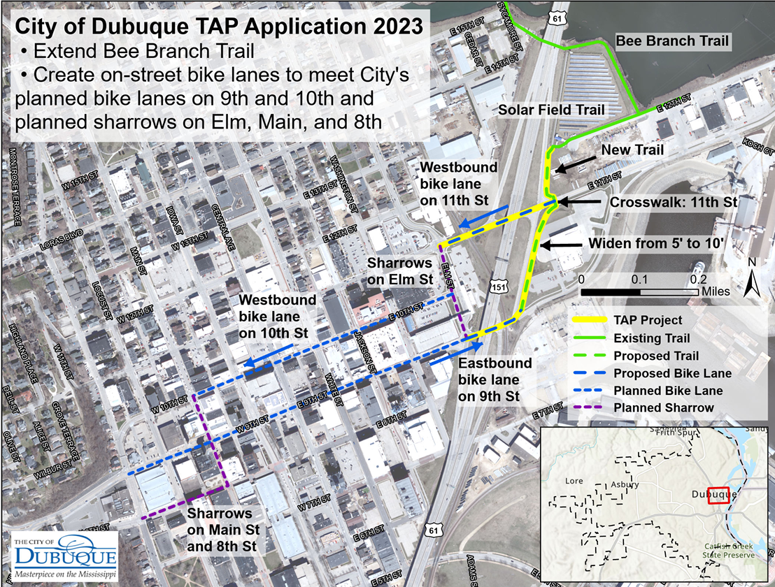 Bee Branch Trail Extension to the Mill District starting in August 