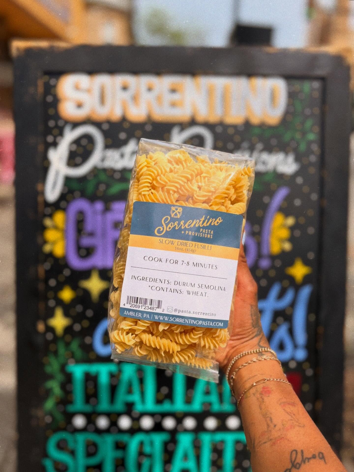 Starting a new trend called &ldquo;Fusilli Friday&rdquo; where we all come to Sorrentino Pasta on a Friday and load up on Fresh Fusilli! 😎

Fusilli translates to &ldquo;little spindle&rdquo; and every twist somehow tastes more fun than the last.

Ch