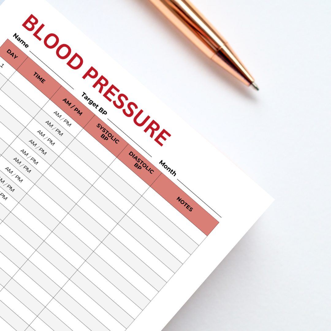 Monthly blood pressure log BP tracker printable Monthly blood pressure monitoring Blood pressure log sheet Hypertension management tracker Printable BP log Blood pressure tracking sheet