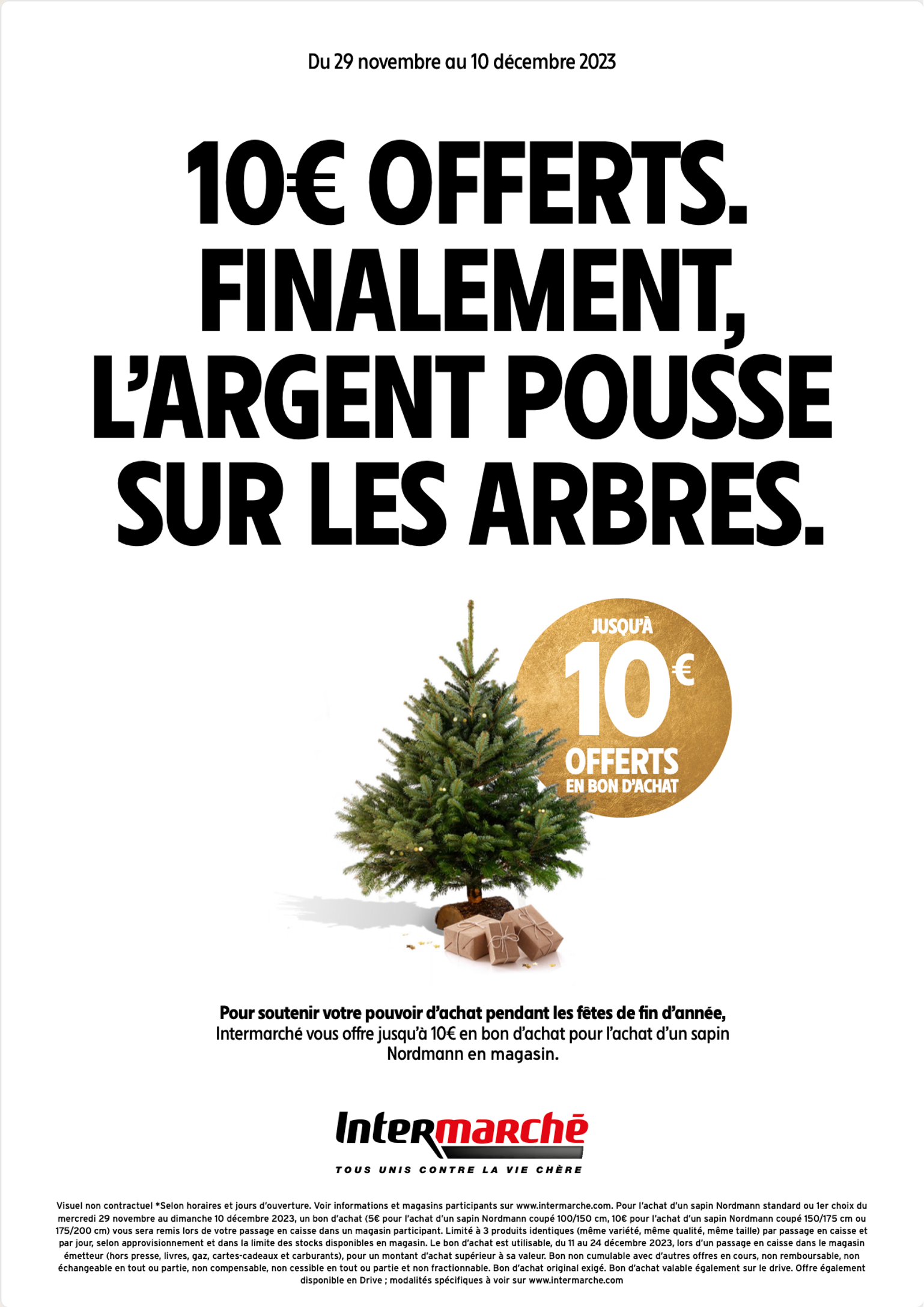 Presse Noel Intermarche - sapin