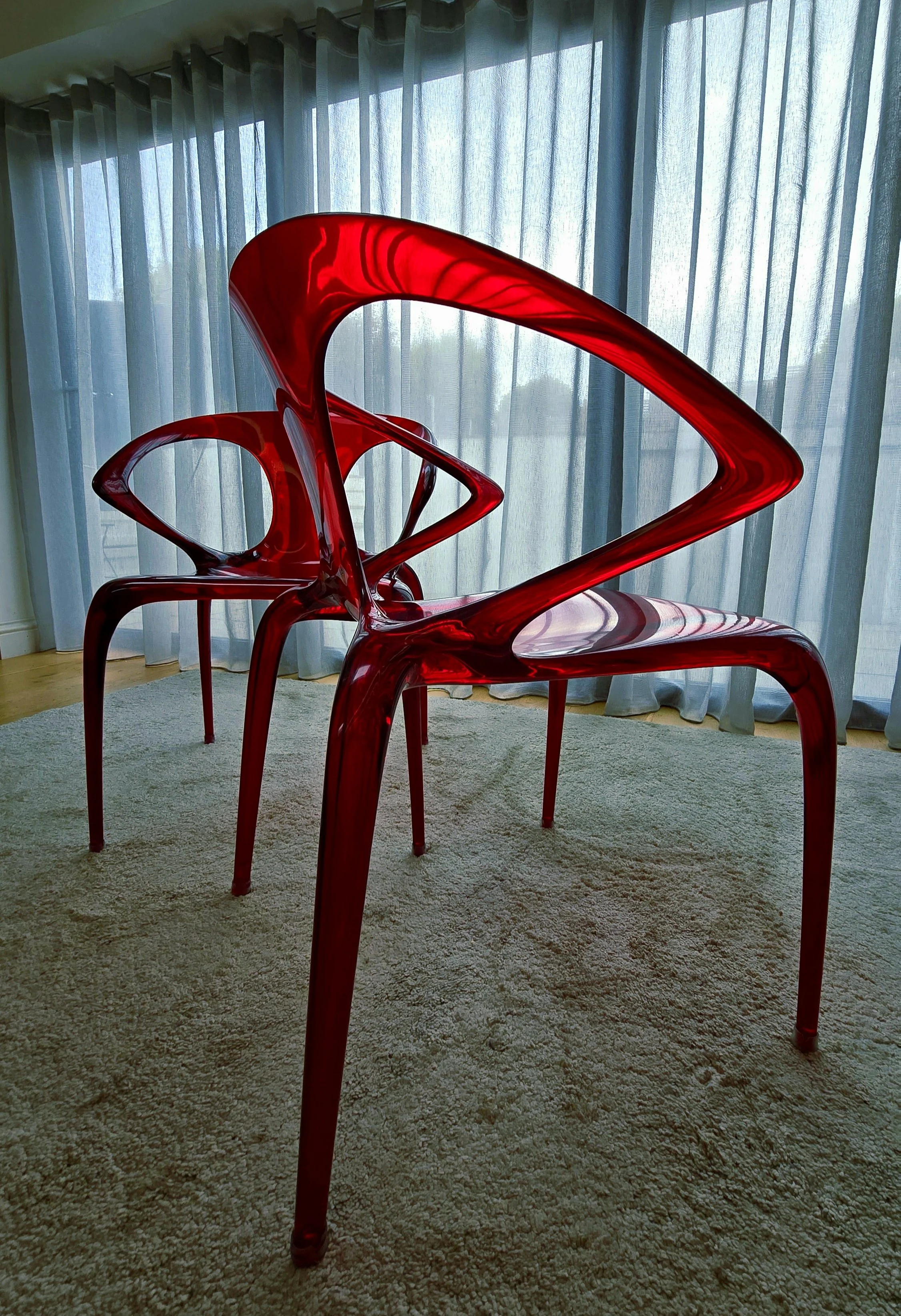 ROCHE BOBOIS  AVA DINING CHAIRS   (PAIR)