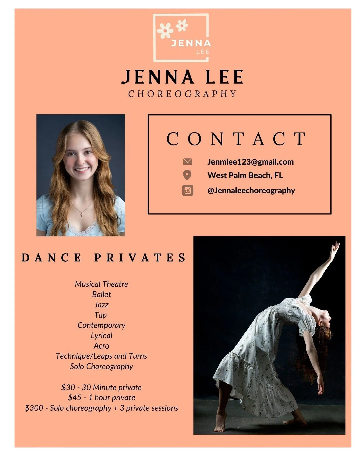 DM or email me for more info or scheduling dance privates