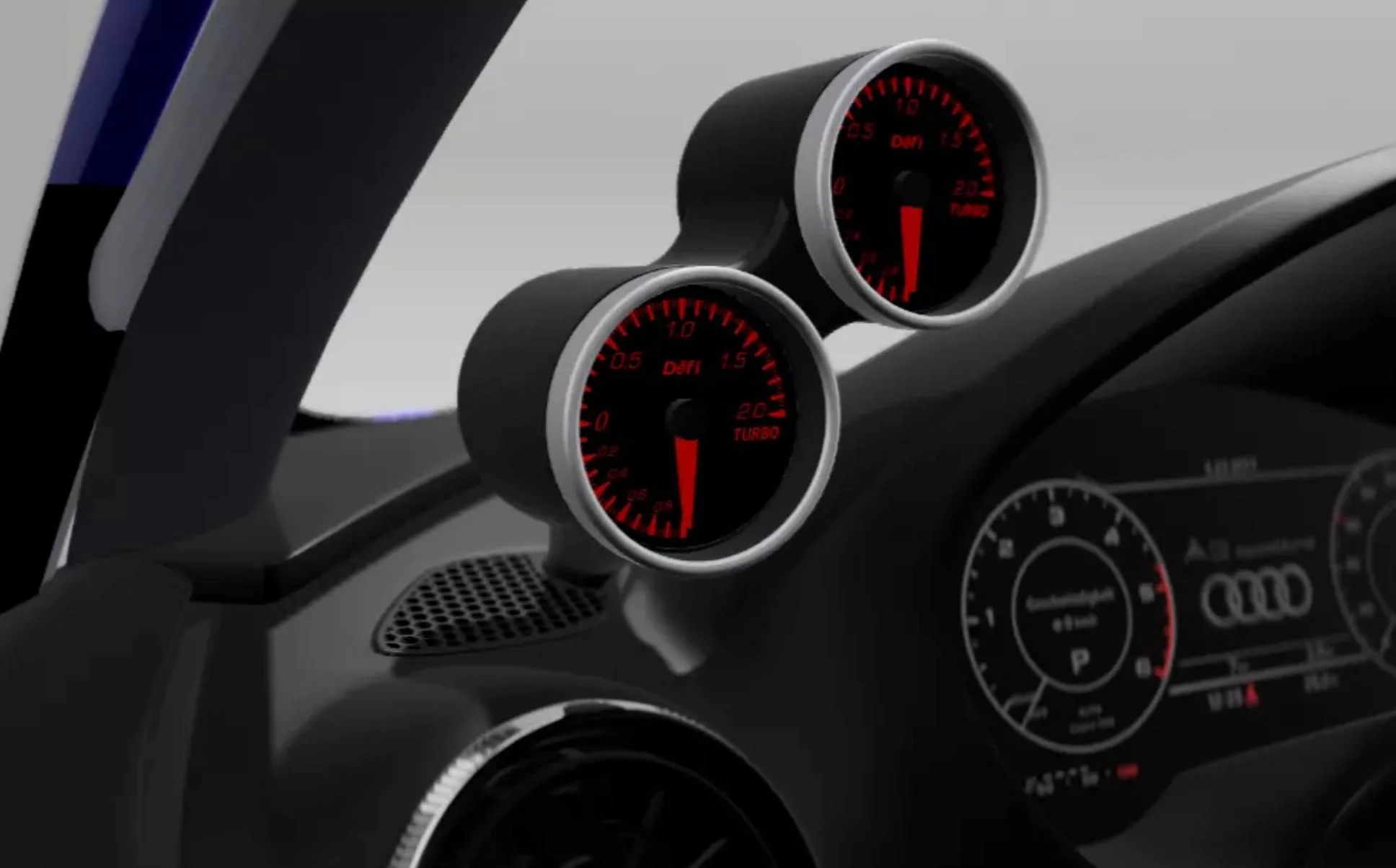 Audi 8V Defrost Vent Gauge Pod - Dual 60mm - For LHD Audi A3, S3, RS3 2012-2020