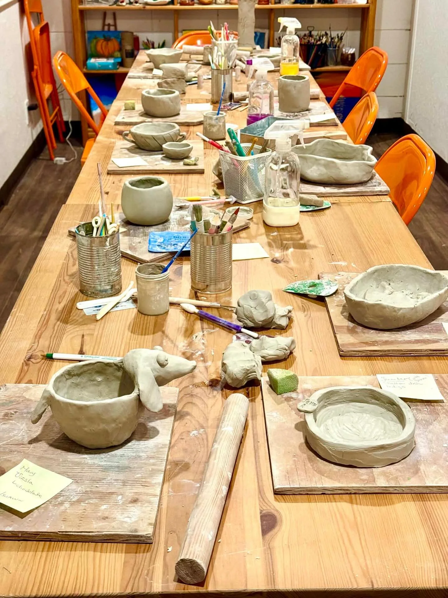 Private pottery party and its aftermath. #pottery #potteryparty #privateevent #artparty