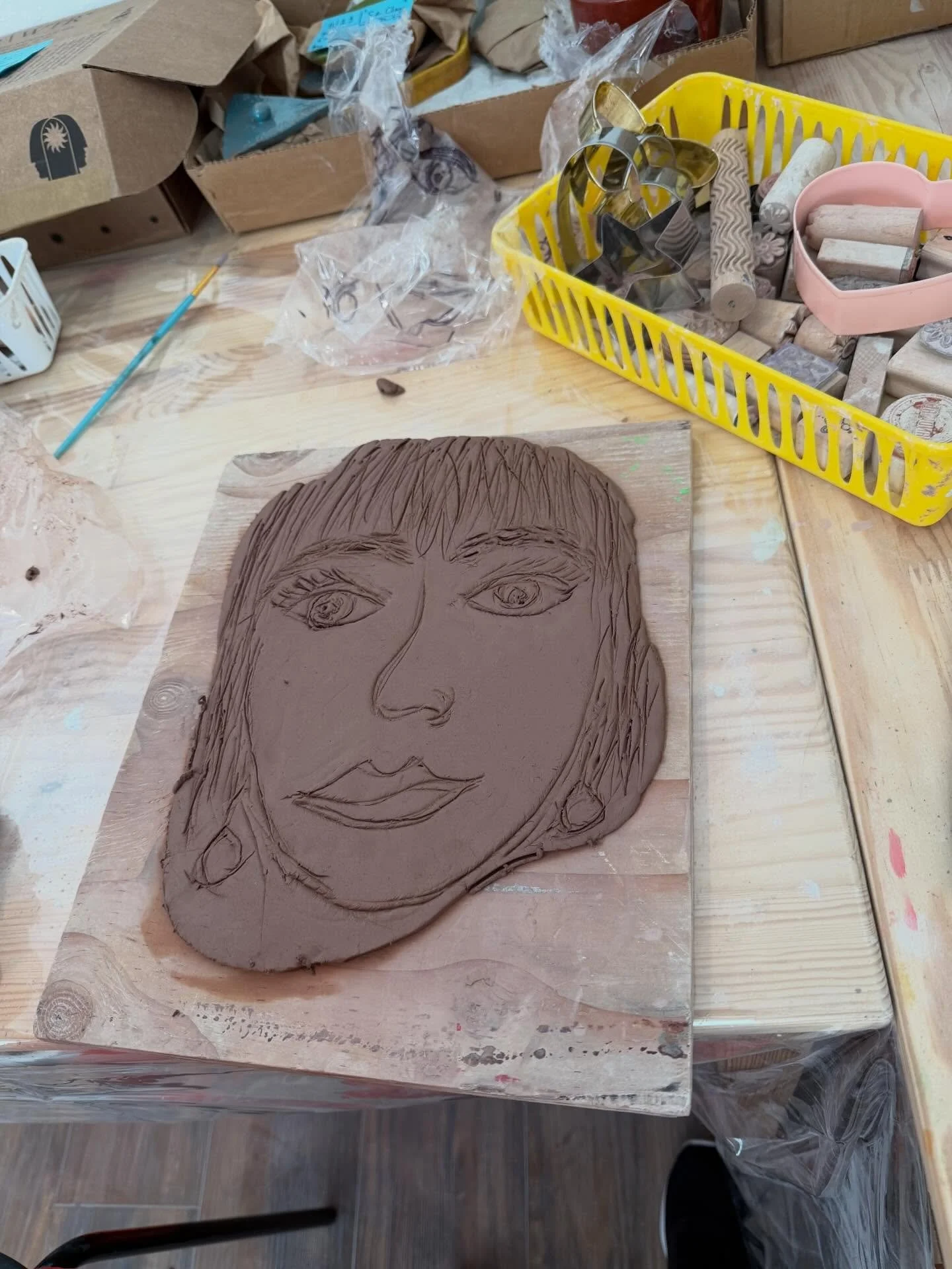 Another masterpiece - I can&rsquo;t wait to see how it&rsquo;s going to look like after we fire it. #pottery