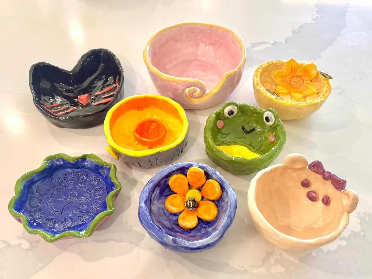 Pottery birthday and its creations. Feel inspired. #pottery #potterybirthday #birthdayactivity #pitterystudionearme
