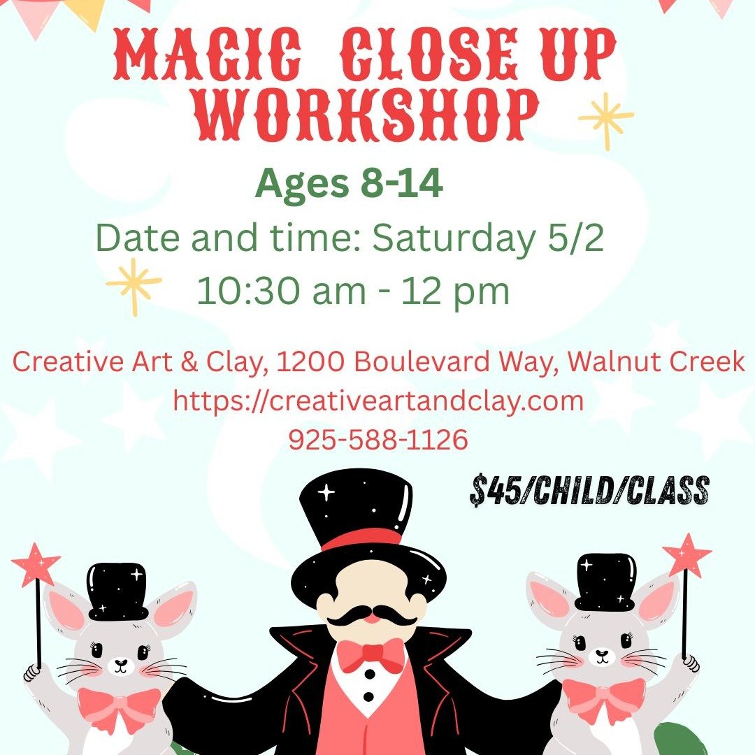 The Magic Workshop was really fun and the kids loved the tricks and loved learning them. We will do it again on 5/2 at 10:30 am. 
Sign up so you won't miss it.#magicworkshop #creativekidsactivity #kidsactivitywalnutcreek