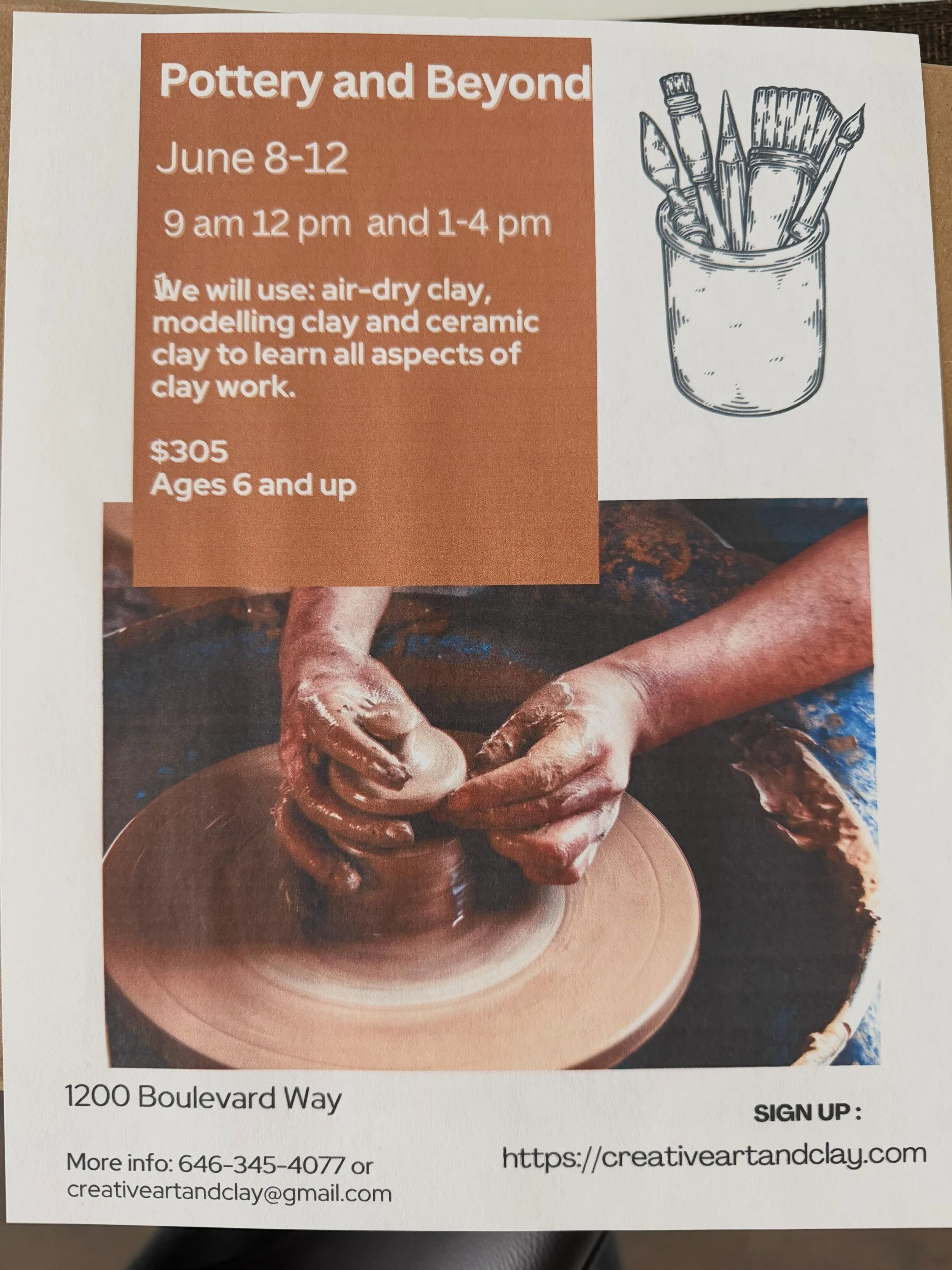 Only a few spots remains - sign up or email us #summercamp #claycamp #pottery