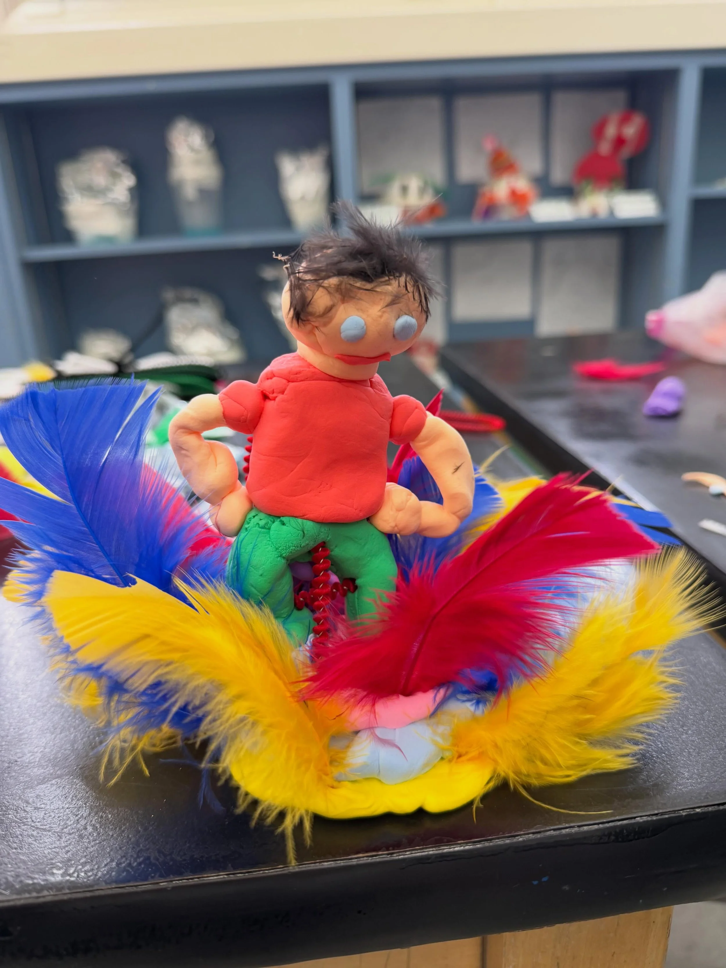 Kids love to use colors and it&rsquo;s so cute! #foamclay #clay #creativeclasses #clay #artstudionearme