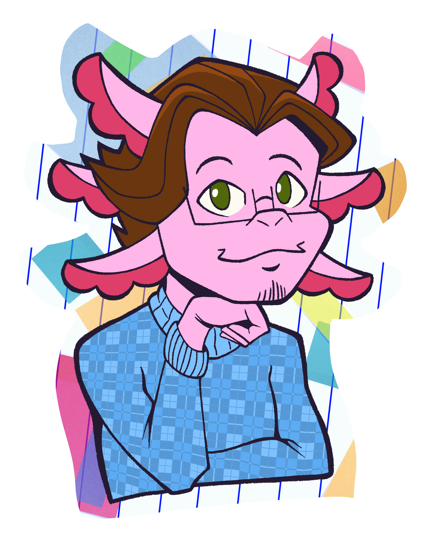 1/3 website homepage favicon widgets. I used Axol, my fursona and primary mascot, for all three. Created Circa October 2024.