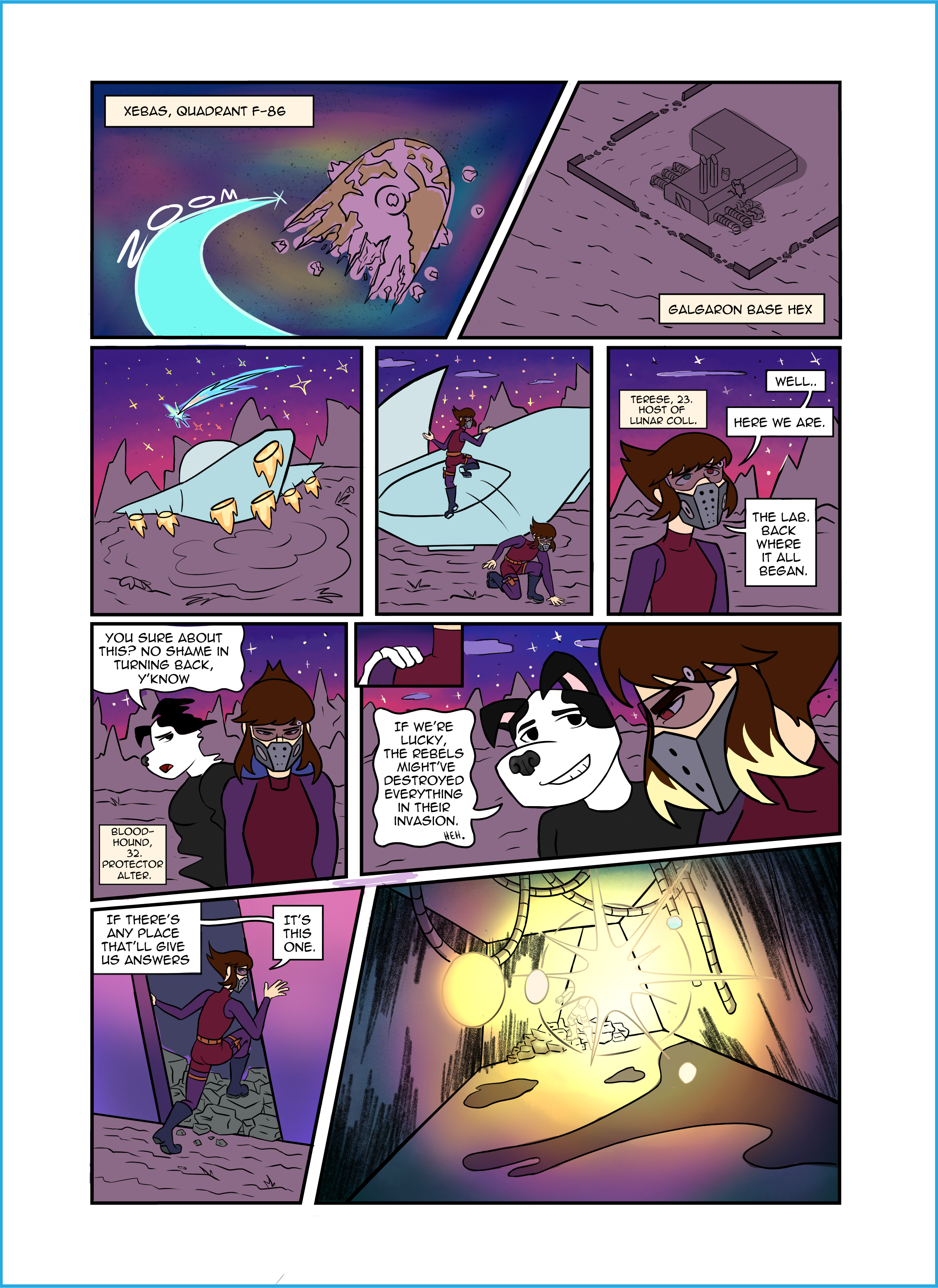 Colour test for Hivemind page 1. This was scrapped due to time constraints. 