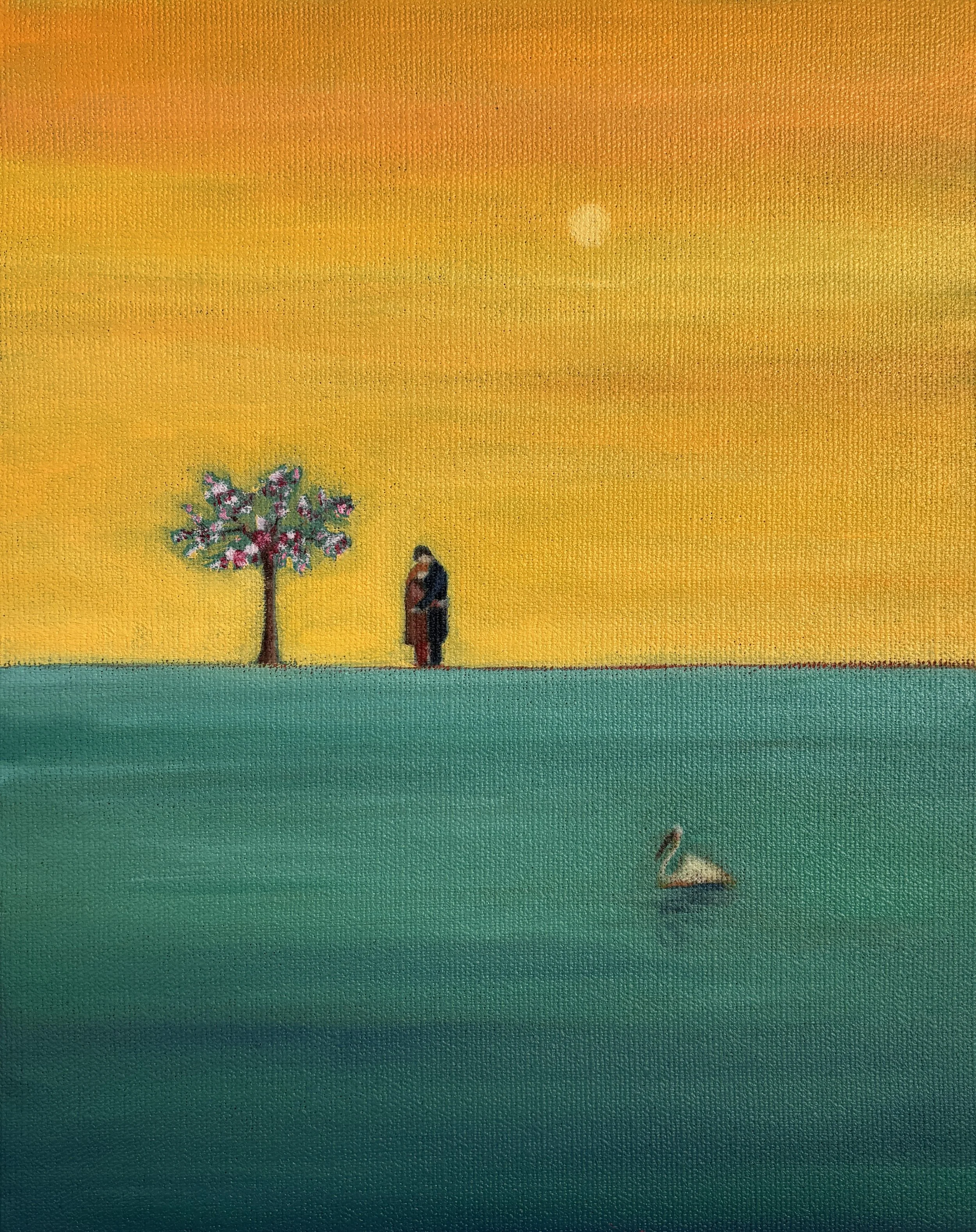 Egret and Couple, 2025
