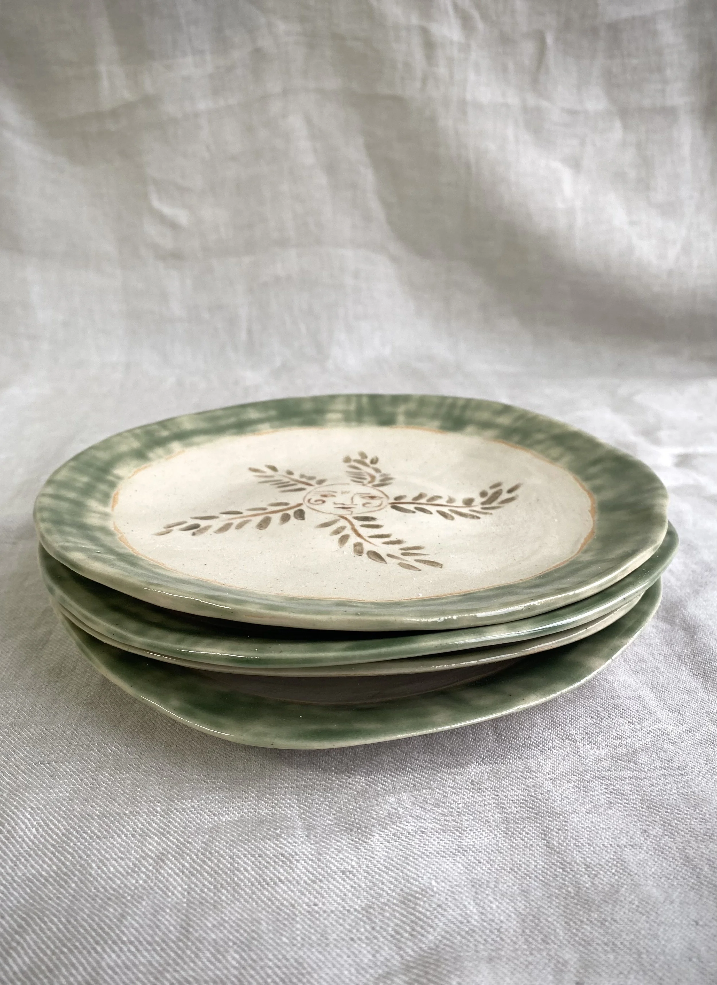 Green Leaves – Set of 4 Small Plates