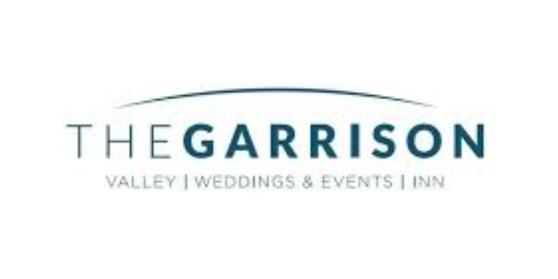 The Garrison Valley Weddings and Events logo with an arching line above the text.