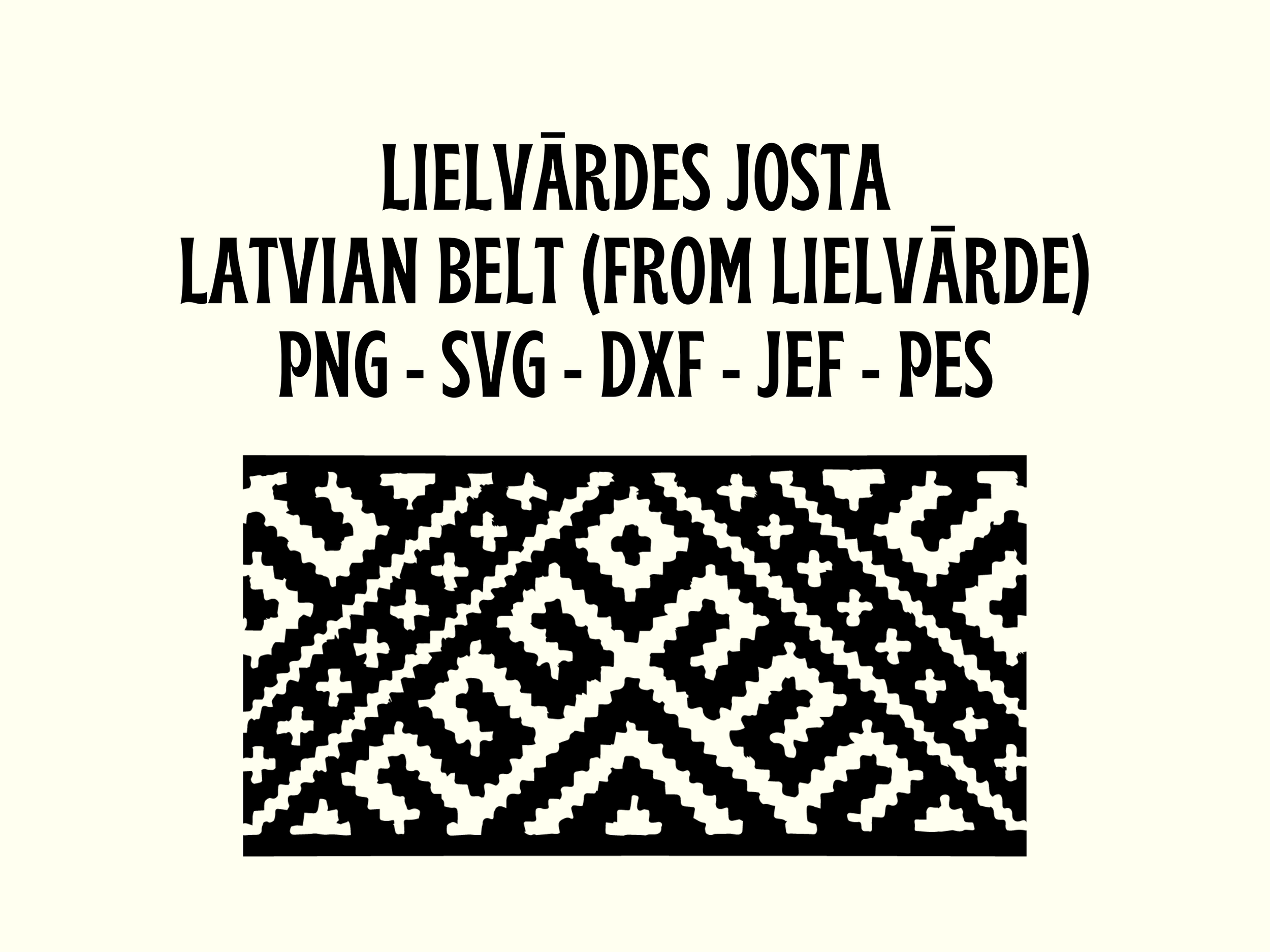 Latvian Lielvārde Belt Pattern (Lielvārdes josta)