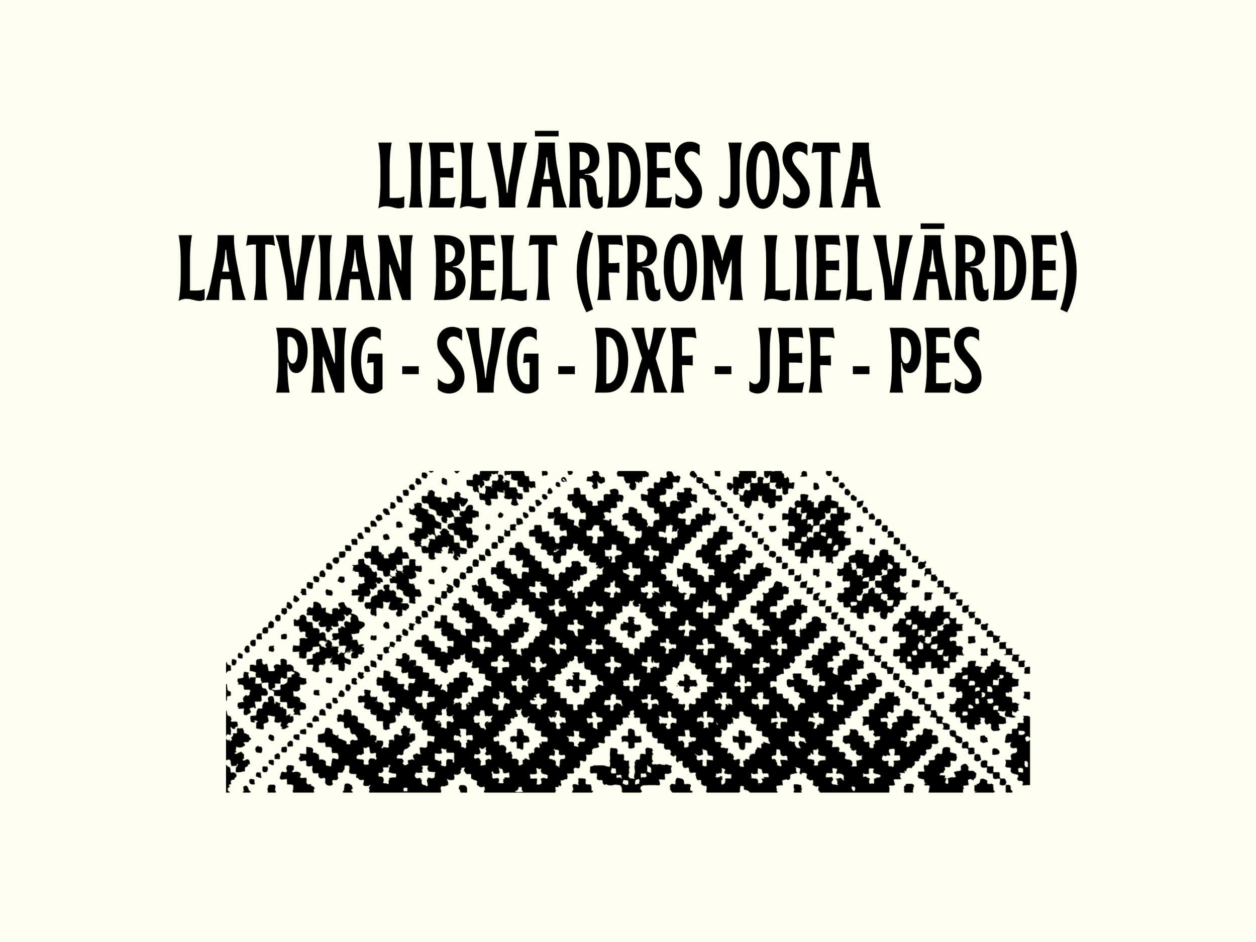 Latvian Lielvārde Belt Pattern (Lielvārdes josta)