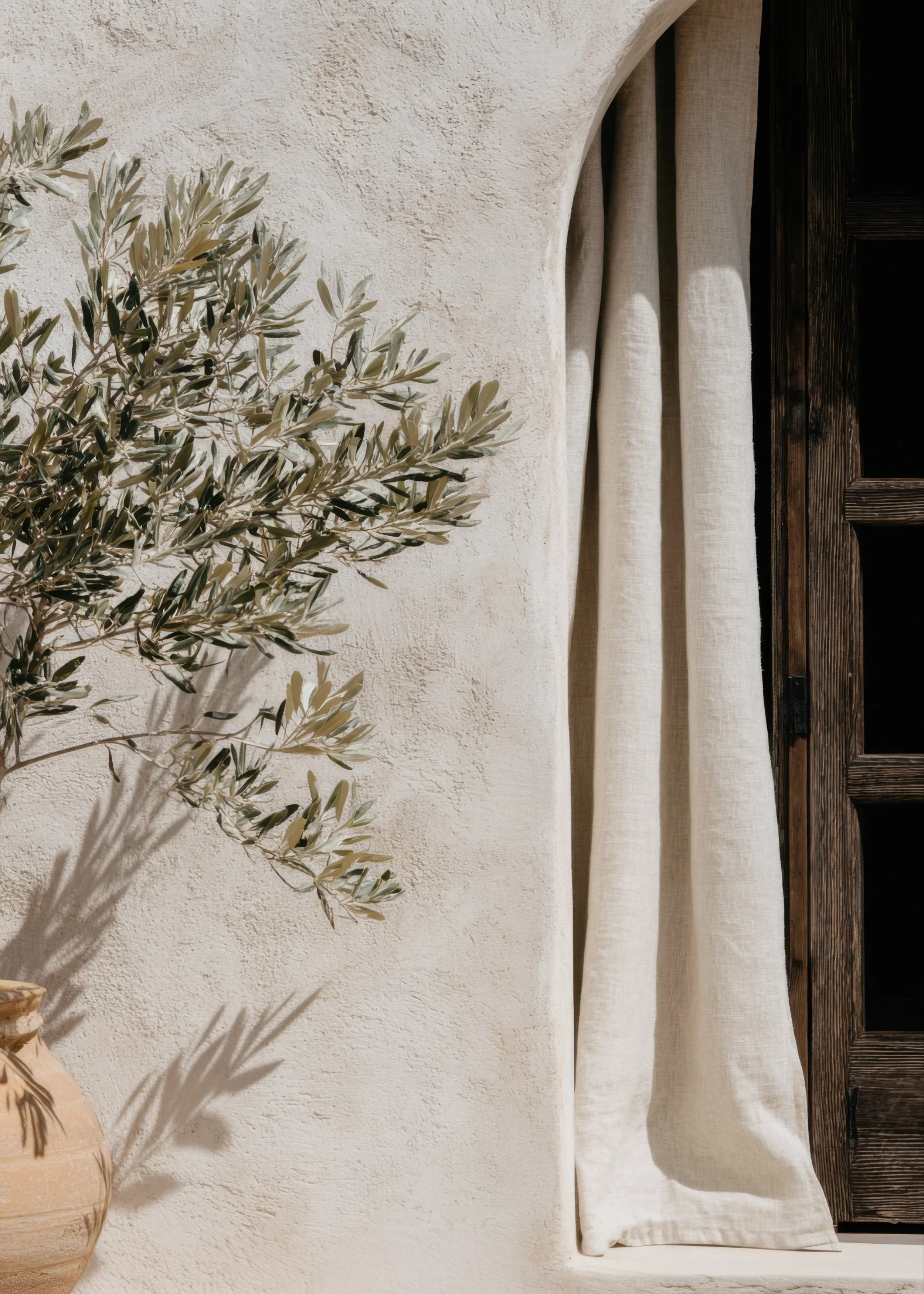Warm, calming interior detail in holistic therapy office