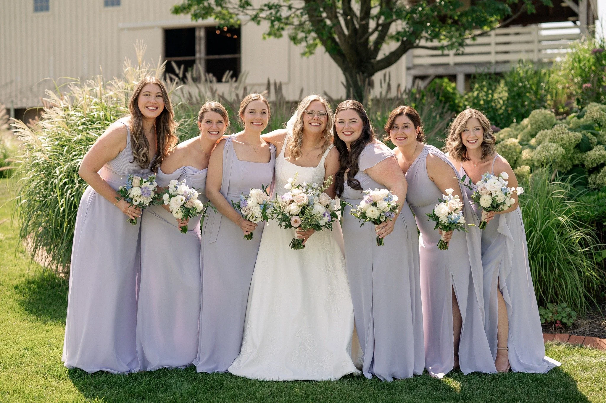 Nothing brings us more joy than seeing our beautiful bride's vision comes to life with her besties by her side! 💜
@mattgruberphoto 
#weddingflowers #wedding #frenchcreekgolfclub #bridesmaidbouquet #bridalbouquet #chestercountypa #matlackflorist