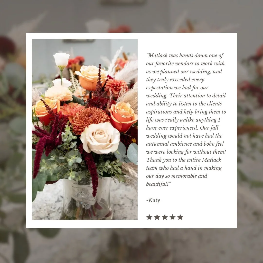 The best part of what we do? Hearing how our flowers became part of our couples' "I do." Swipe to read what some of our brides had to say- your kind words mean the world to our team❤  #weddingflorist #westchesterpa #weddings