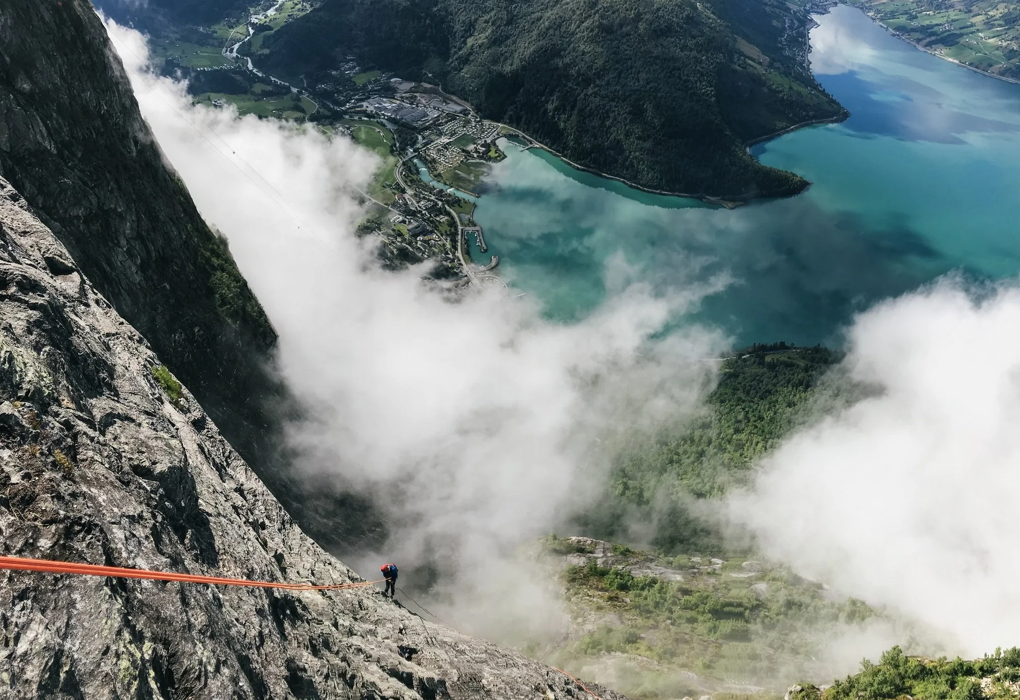 Inferno - the climbing route below Hoven