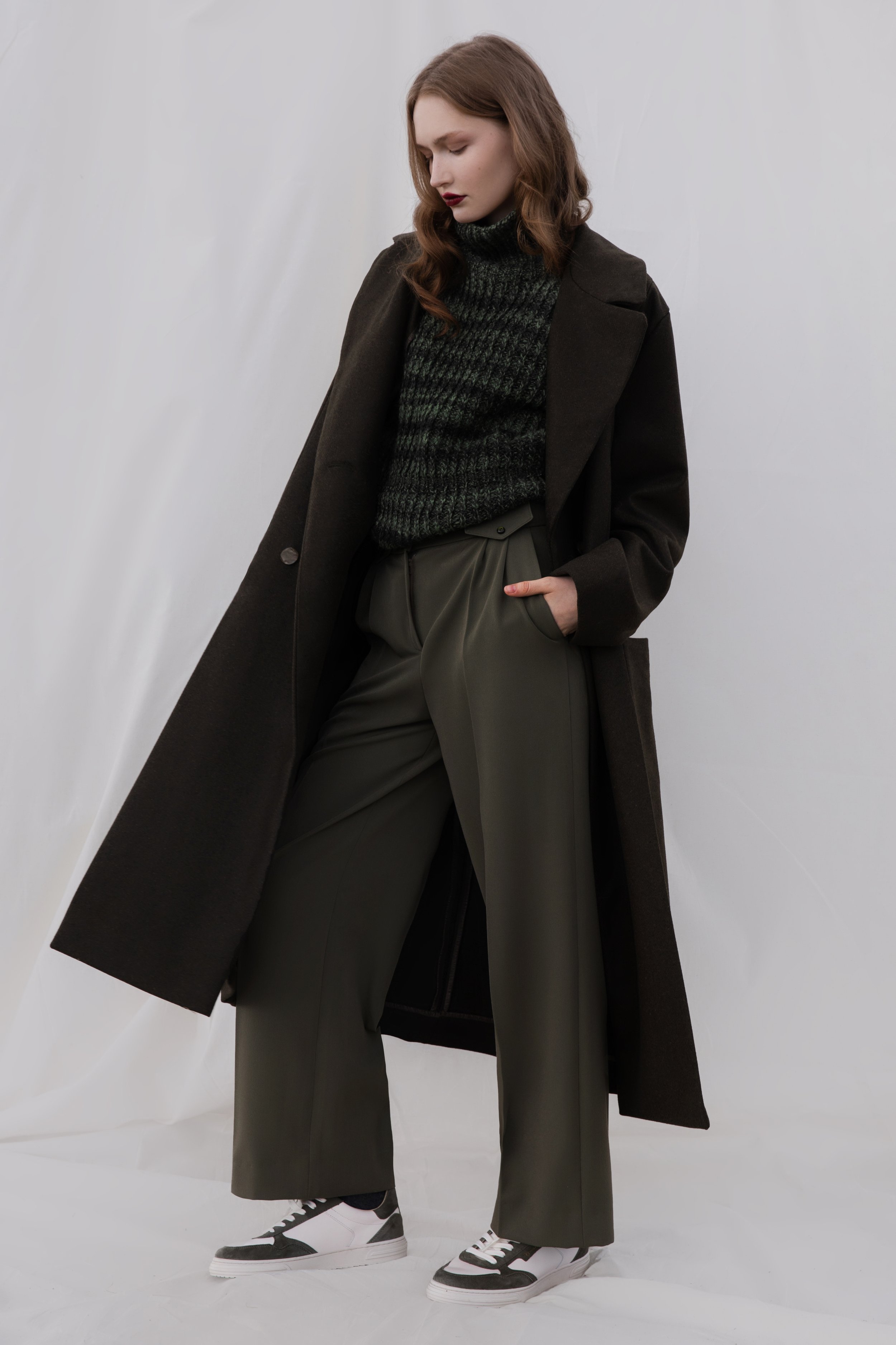 Mantel CARA, Hose ANN & Knitwear von Andrea Selbach