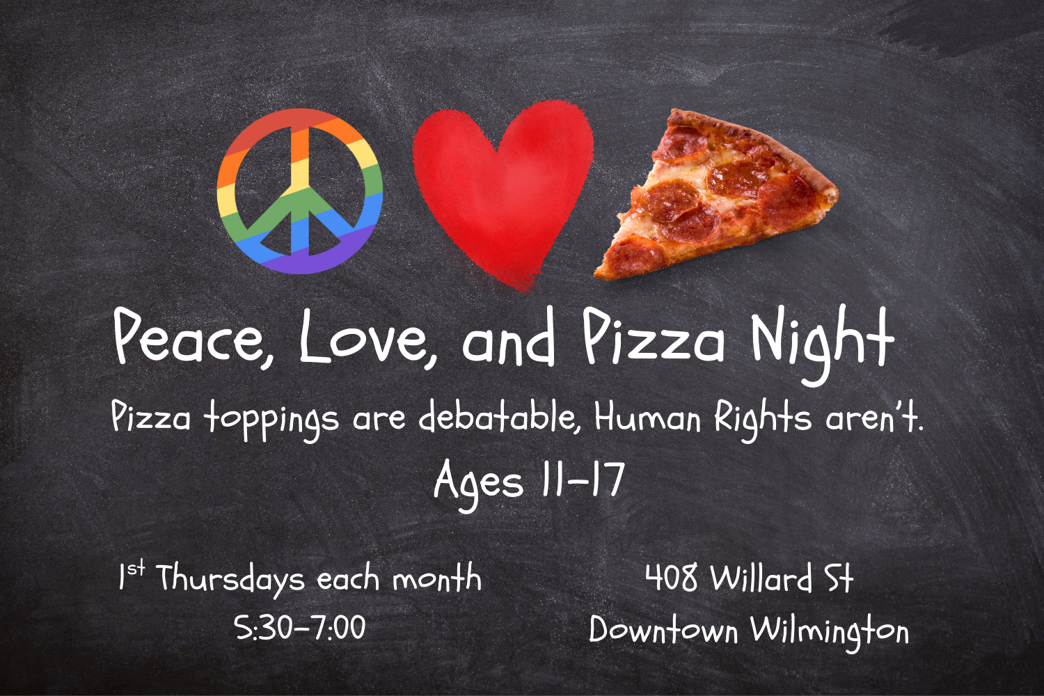 Peace. Love, and Pizza, Teen Night