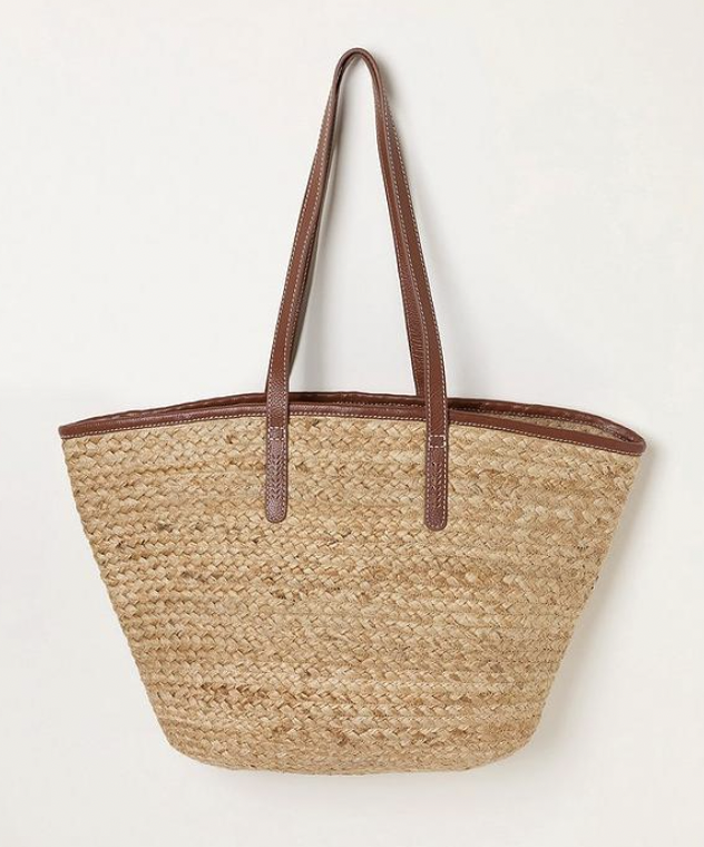 Raffia tote bag