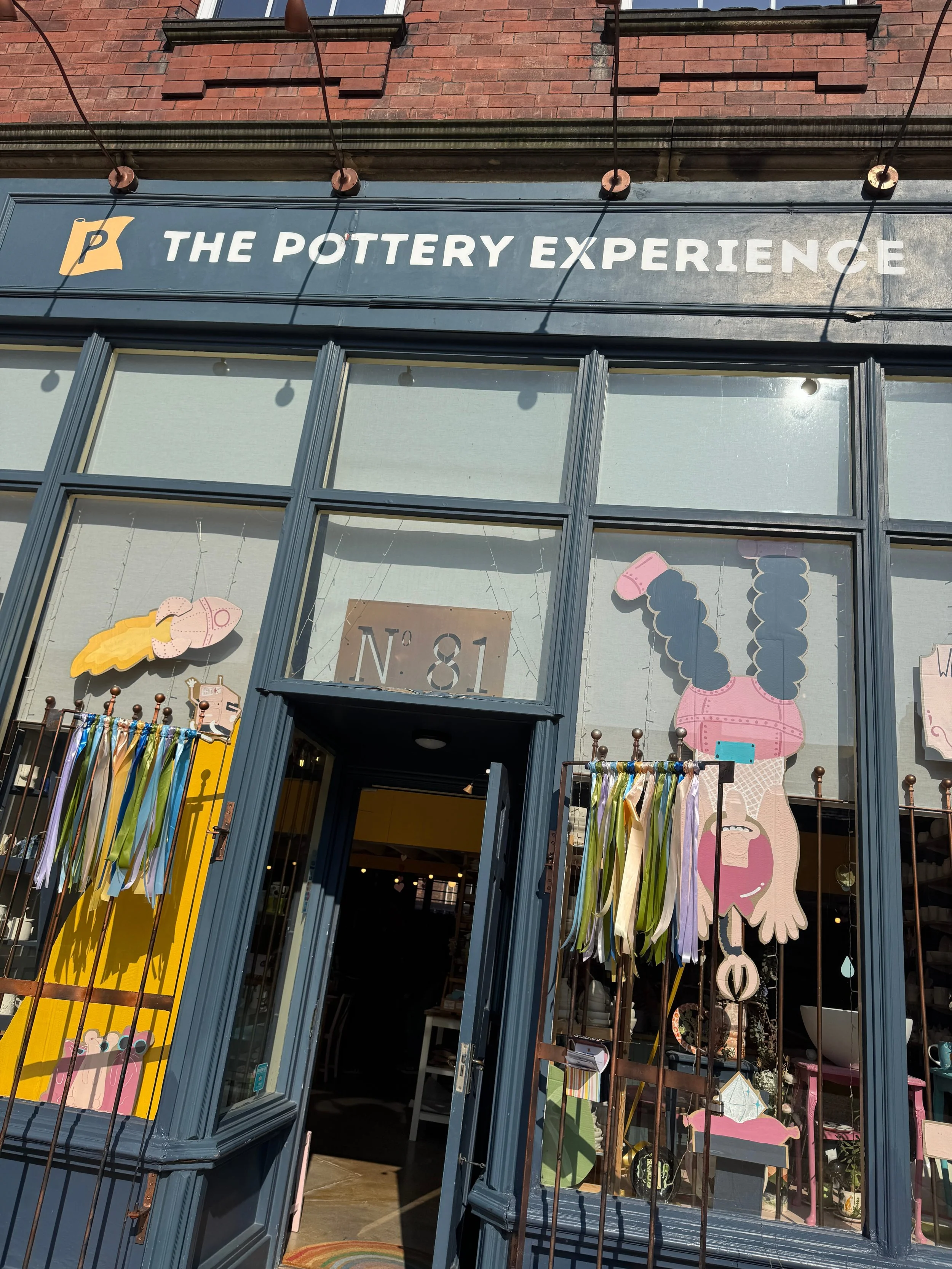 The front entrance of the Pottery Experience in Jesmond.