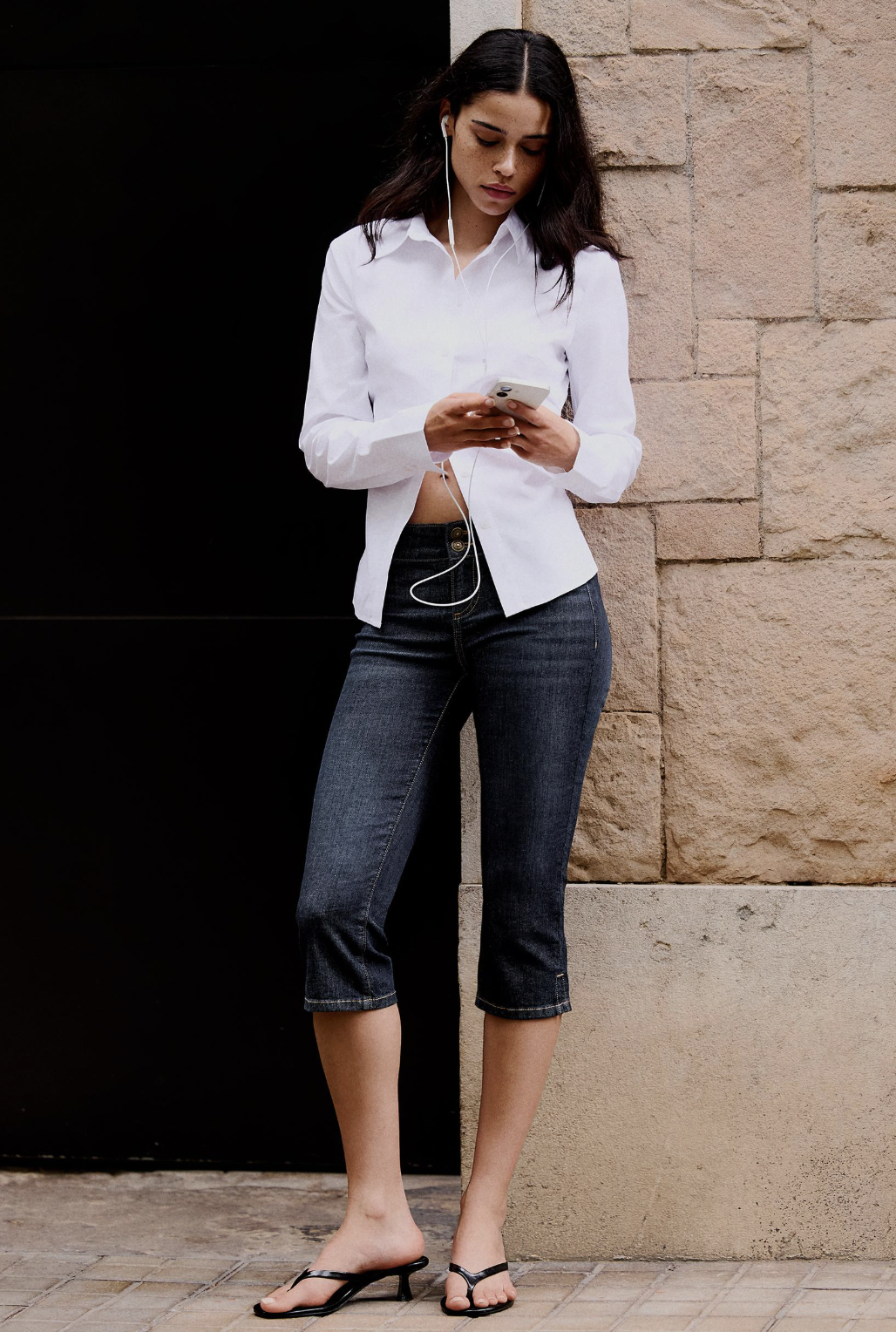 Denim capris