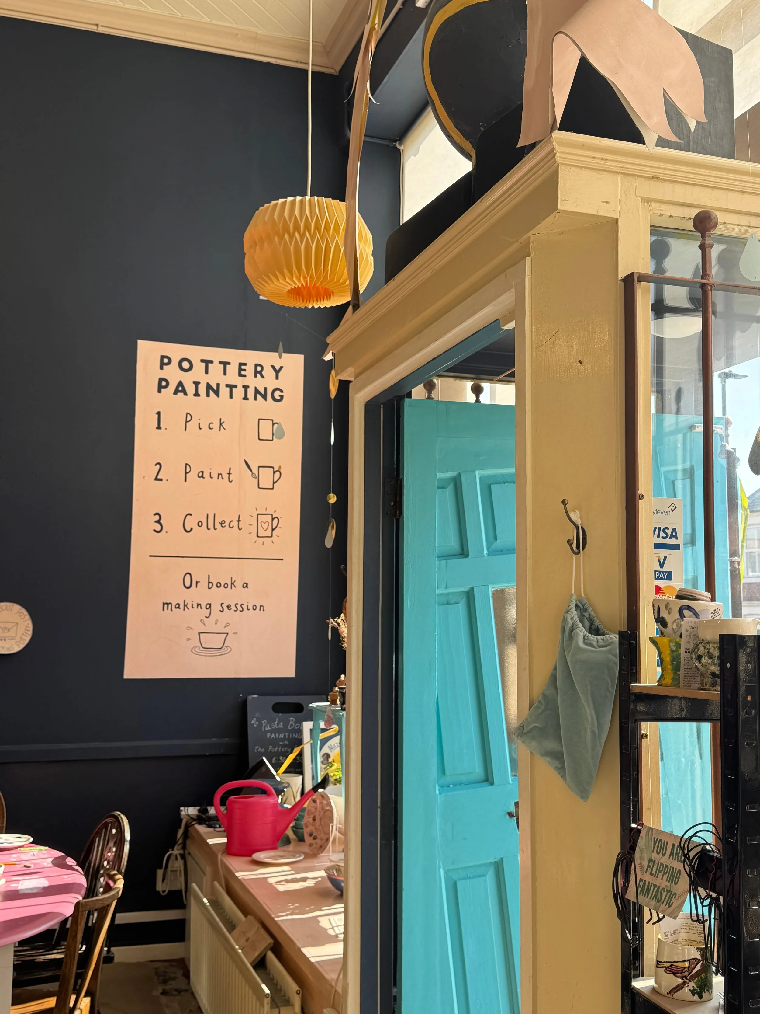 The interior of the Pottery Experience in Jesmond