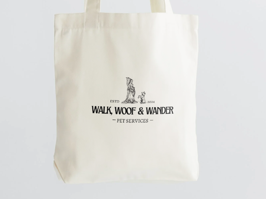 Walk, Woof & Wander Tote Bag