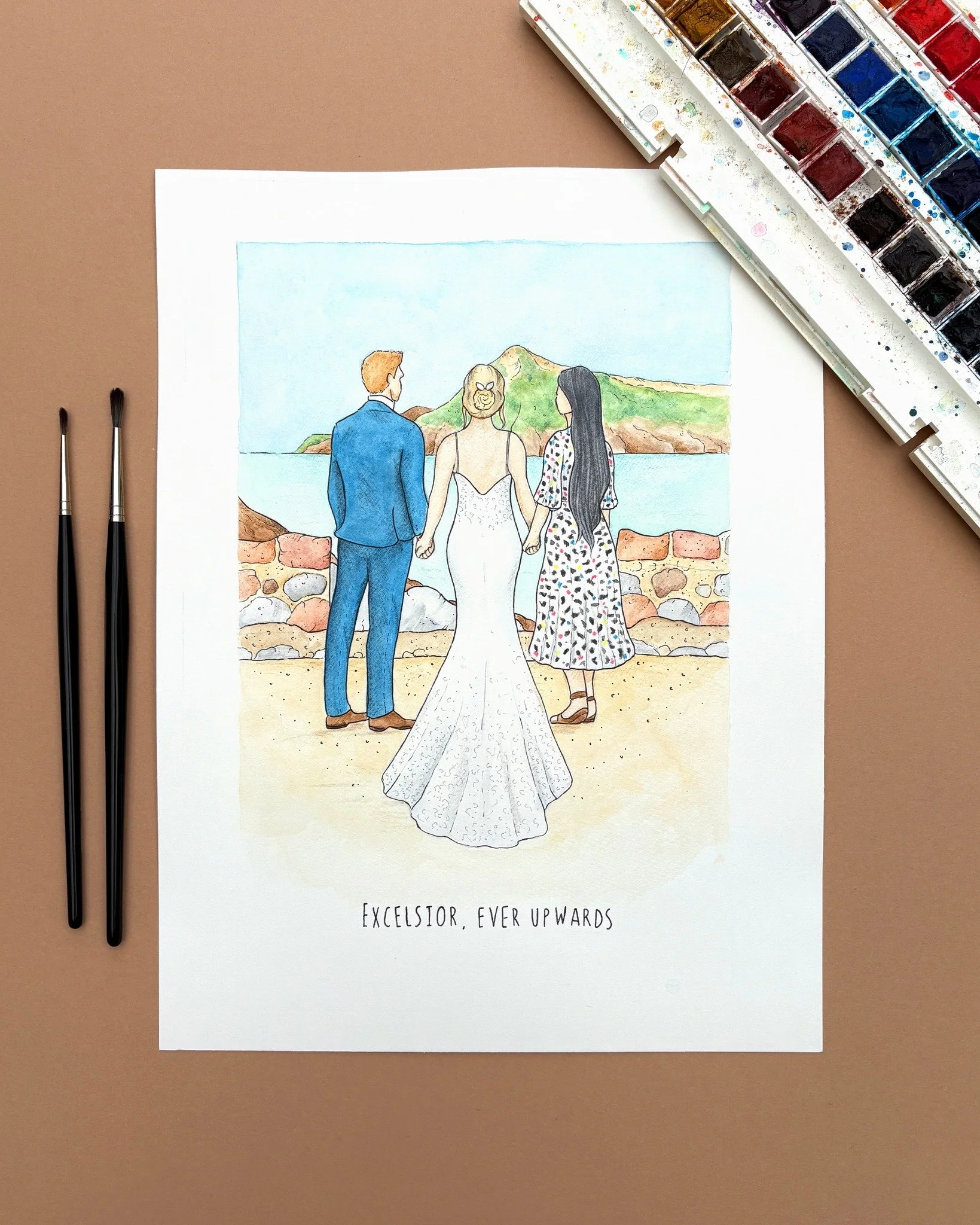 Gift Illustration 🤍

This one was a really special one for me. This was commissioned for a friend of mine who recently got married but sadly in the last few years had lost two people very close to her. 

Her Maid of Honour commissioned this illustra