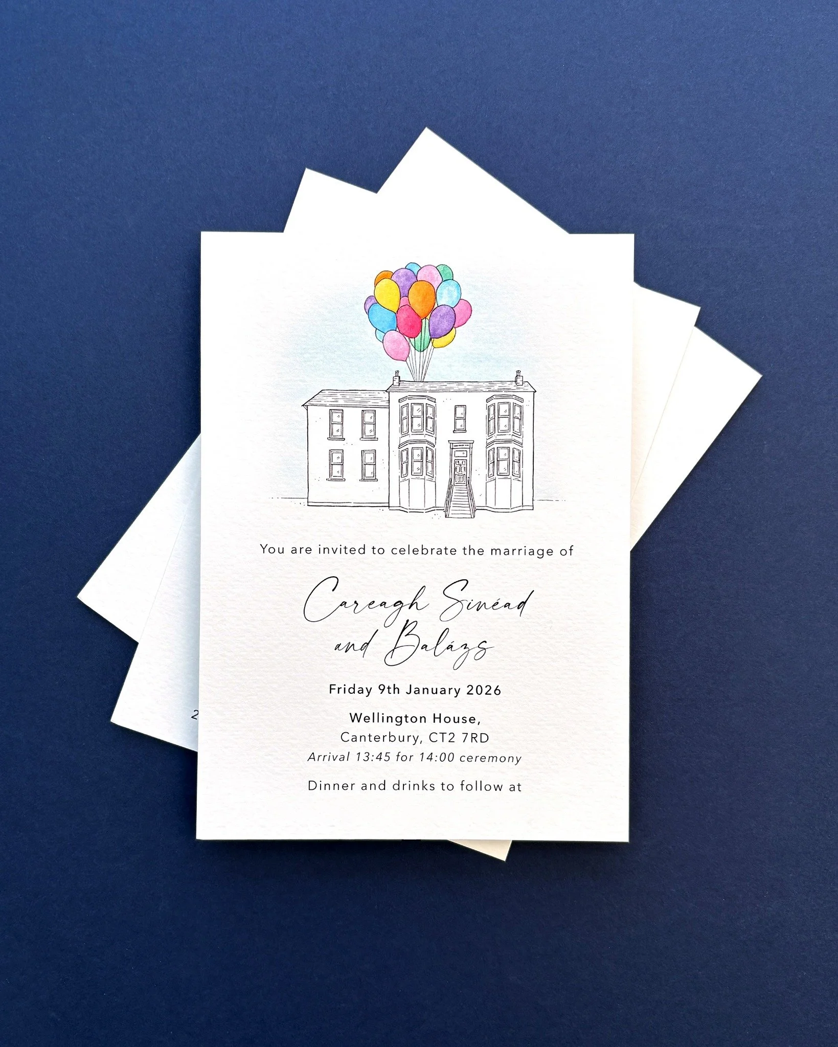 🎈 Adventure is Out There! 🎈

Congratulations to Careagh and Bal&aacute;zs, who celebrated their beautiful wedding day last week! It was such a joy to bring their unique vision to life for their invitations.

The Inspiration

The couple wanted a des