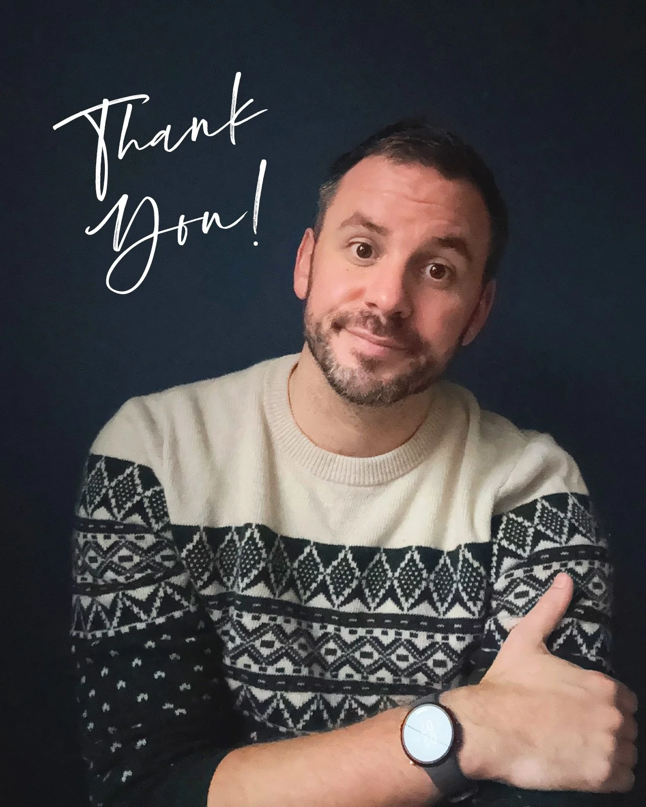 Portrait photograph of illustrated wedding stationery designer Chris, signing off from a successful 2025 as part of his year end blog review.