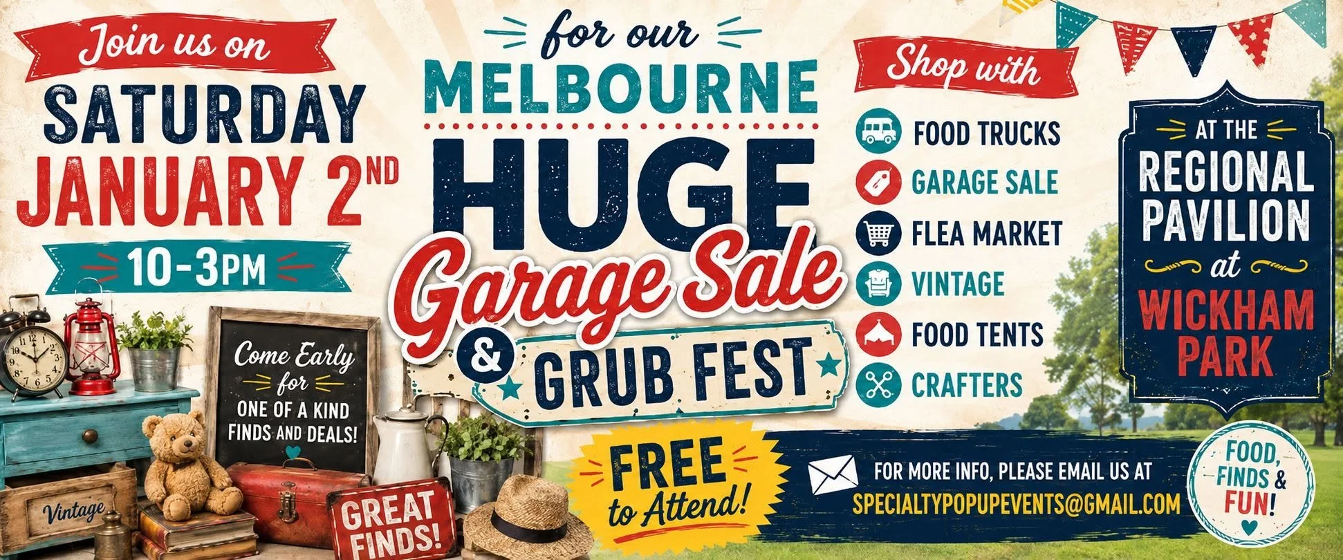 Melbourne HUGE Garage Sale & Grub Fest