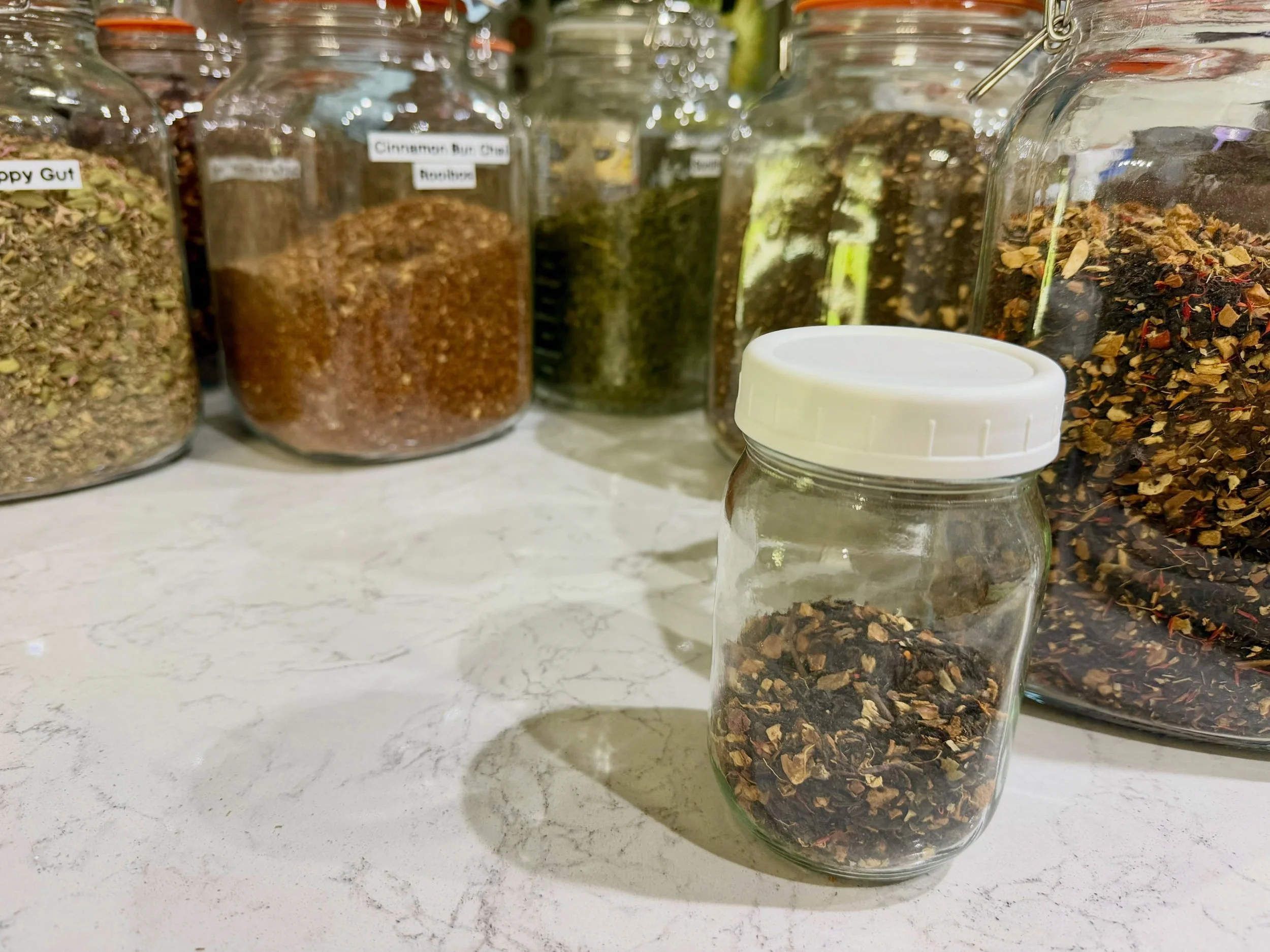 Busy building the shop, but still blending away! 🌿✨ Favorites are being restocked, new blends are in the works, and there&rsquo;s plenty brewing behind the scenes.

#thetealibrary #handcraftedtea #smallbusinessjourney #behindthescenes #shopopening