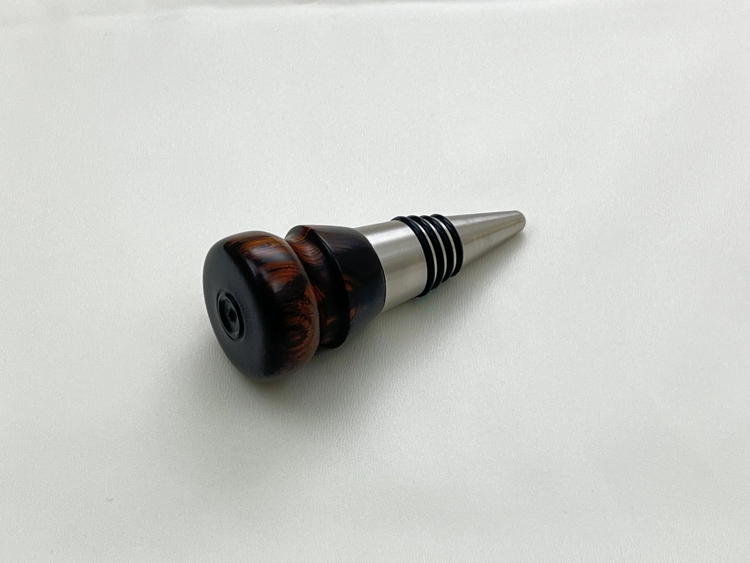 cocobolo stainless steel bottle stopper