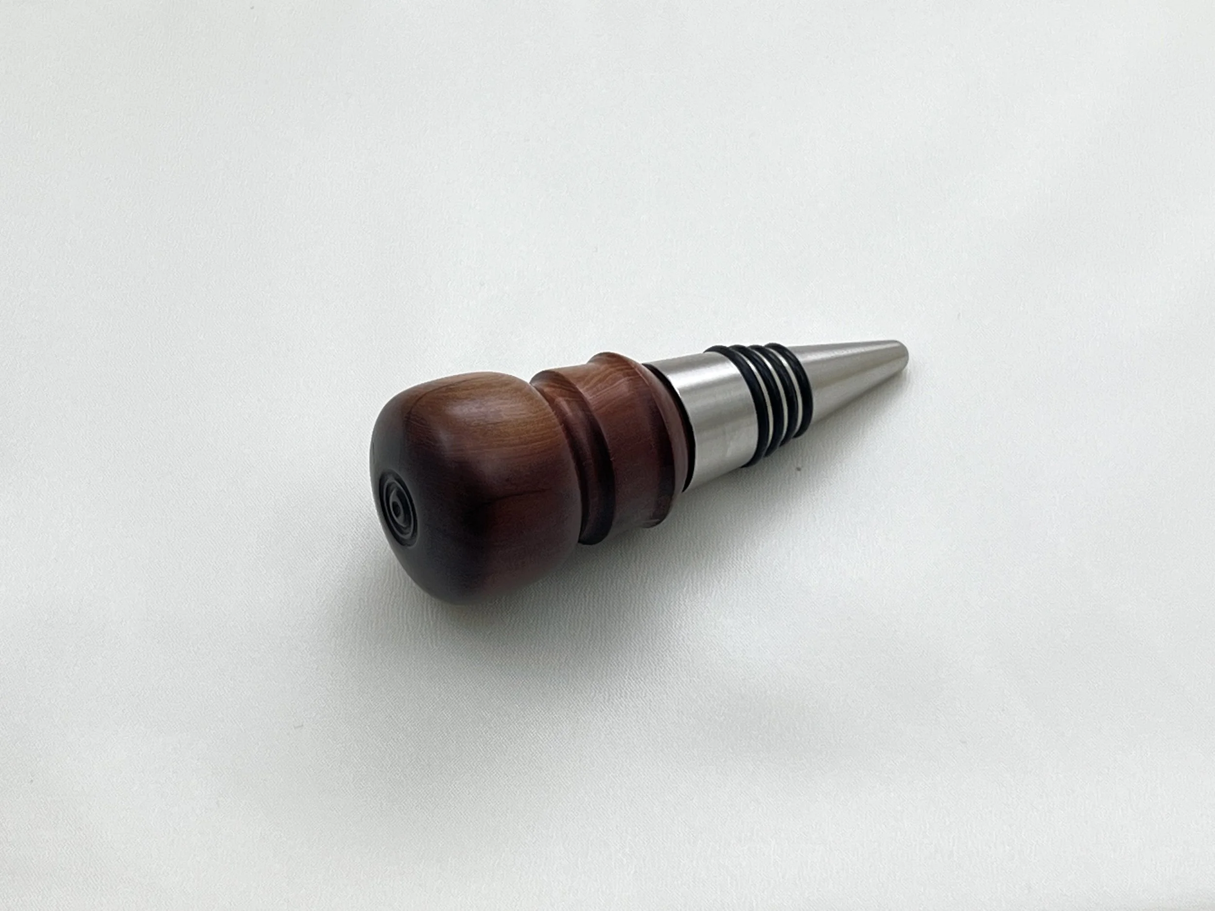 mesquite stainless steel bottle stopper